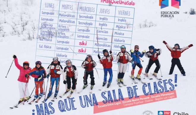 Educación Pública: novedoso taller de Ski en escuelas rurales de Los Lagos